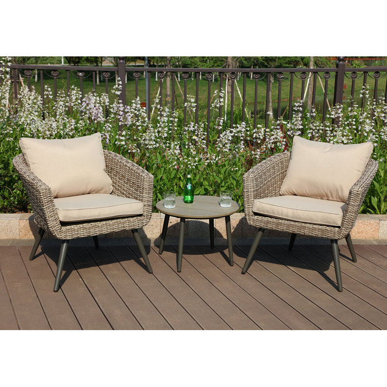 Oliver Lindbergh Wicker/Rattan 2 Person Seating Group with